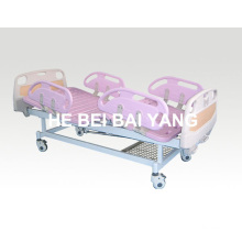 a-65 Movable Double-Function Manual Hospital Bed with PE Bed Head